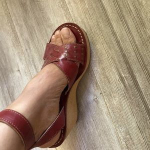 Funky Fly London red wedges (3.5”). Never worn.